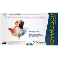 Rx Revolution canine 40.1-85lbs x 3 months
