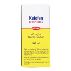 Rx Ketofen 100mg/ml x 100ml injectable bottle