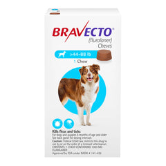 Bravecto for Dogs, 1 Tab, 44-88 lbs, Rx