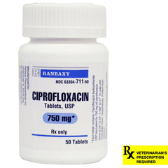 Rx Ciprofloxacin 750mg x 50 tablets