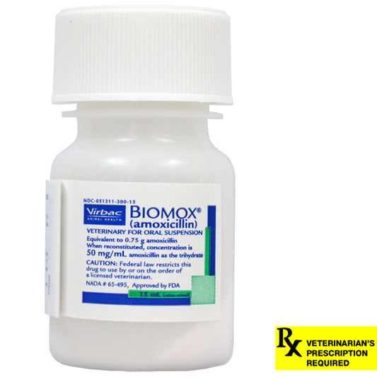 Rx Biomox 50mg/ml suspension x 15 ml bottle