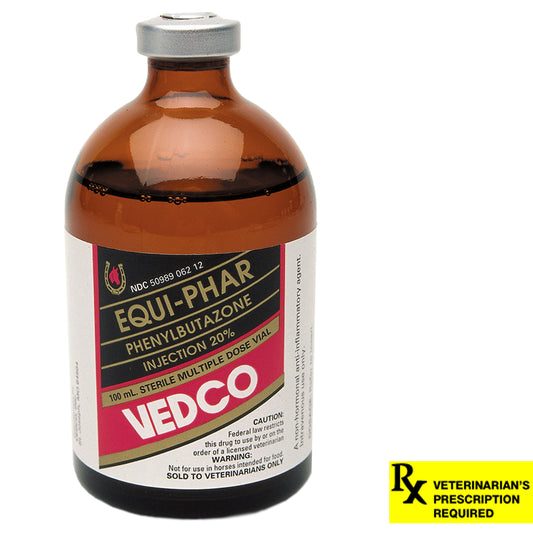 Rx Phenylbutazone 20% injection x 100ml bottle