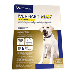 Rx Iverhart Max 50.1-100lb x 6 أقراص