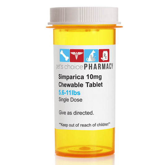 Rx Simparica 10mg للكلاب من وزن 5.6 إلى 11 رطلاً، قرص واحد قابل للمضغ