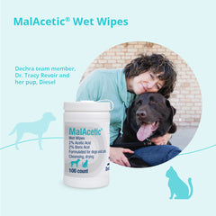 MalAcetic Wet Wipes for Dogs and Cats 100 Count