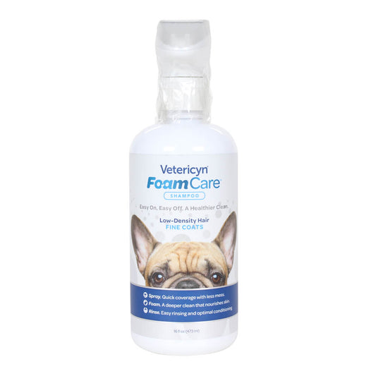 Vetericyn FoamCare Low Density Fine Coats Spray Shampoo 16 oz