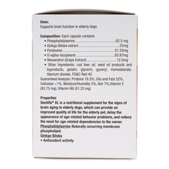 Senilife XL Nutritional Supplement for Elderly Dogs 30 ct