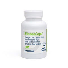 EicosaCaps Omega 3 & 6 for Dogs and Cats Under 40 lbs, 60 Capsules
