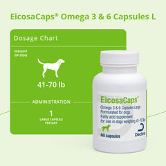 EicosaCaps Omega 3 y 6 para perros y gatos de menos de 18 kg, 60 cápsulas