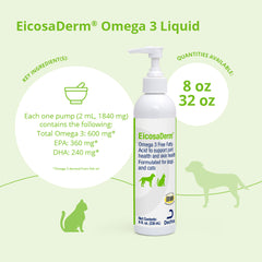 EicosaDerm Omega 3 Liquid, 8 oz