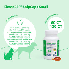 Eicosa3FF SnipCaps, Small, <60lbs, 120 ct
