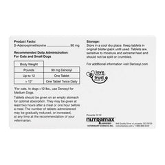 Denosyl for Small Dogs and Cats 30 Stabilized Tablets