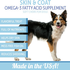 Skin & Coat Omega 3 Soft Chews, Large to Giant Dogs, 90 ct