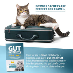 Pet's Choice Gut Instincts Probiotic Supplement Powder Packets for Cats, 30 ct, Veterinary Formulated Cat Probiotics with Vitamins for Gut Health, Digestive Balance, Diarrhea Support, Chicken Flavor