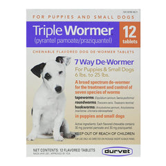 Triple Wormer Sm Dog 6-25lbs 30gm 12ct