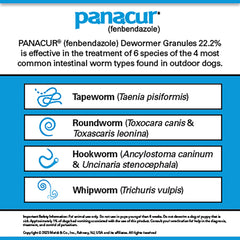Panacur C Canine Dewormer (fenbendazole granules), 40lbs (Orange)