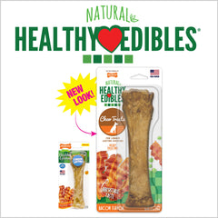 Nylabone Healthy Edibles AllNatural Long Lasting Bacon Chew Treats 1 Count, Souper 50 lb