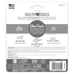 Nylabone Healthy Edibles AllNatural Long Lasting Bacon Chew Treats Bacon, SMall/Regular Up To 25 Ibs. 3 ct