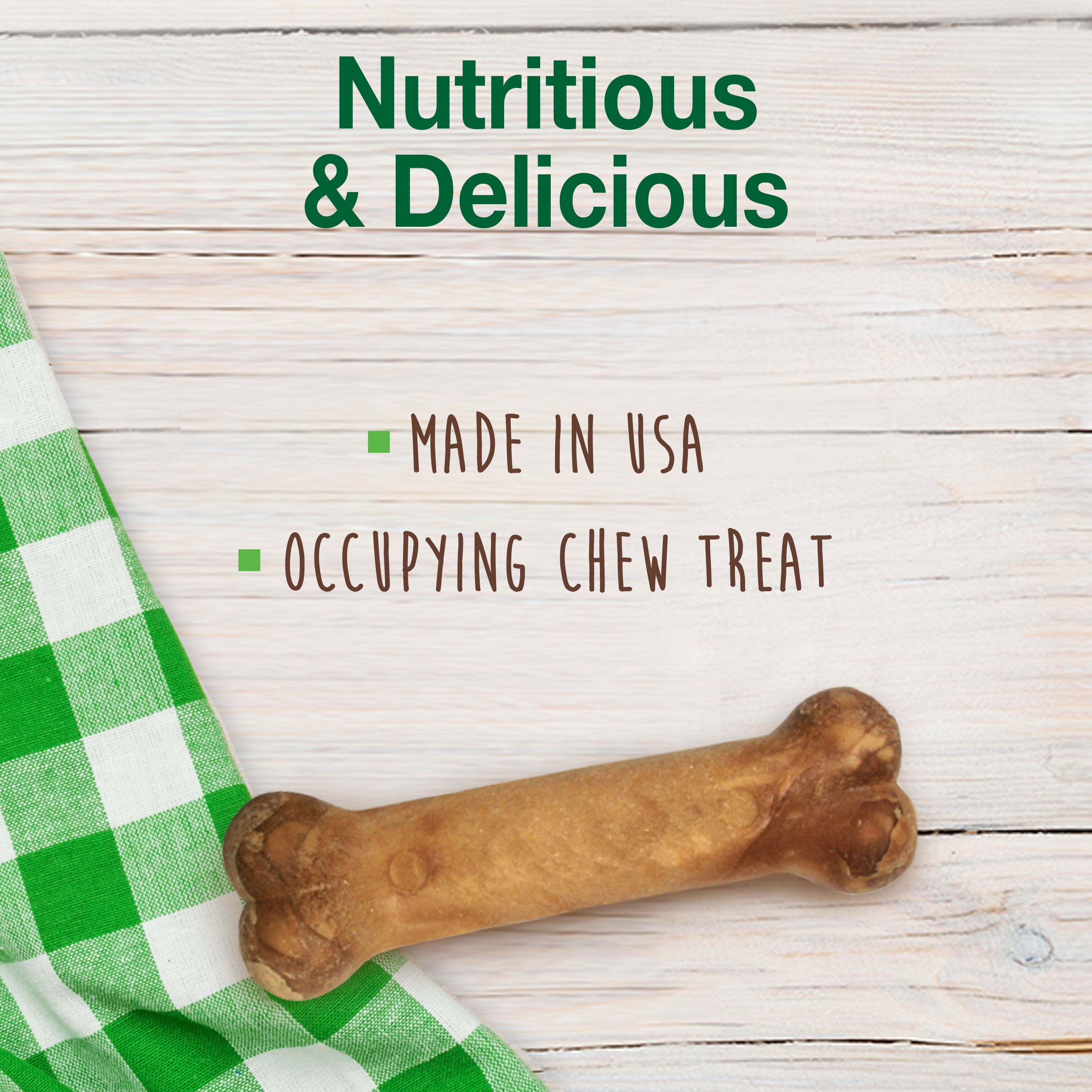 Nylabone Healthy Edibles AllNatural Long Lasting Bacon Chew Treats Bacon, Medium/Wolf Up To 35 Lbs. 2 ct