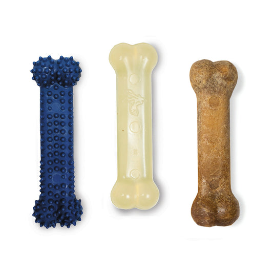 Nylabone Healthy Edibles and Flexi Chew Value Pack Variety, XS/Petite Up To 15 Lbs. 3 ct