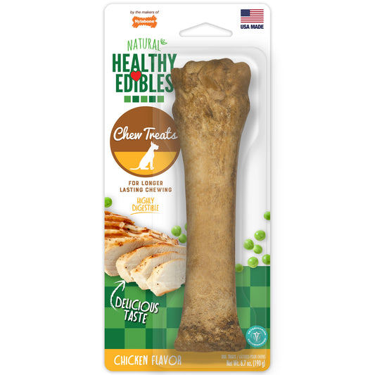 Nylabone Healthy Edibles AllNatural Long Lasting Chicken Dog Chew Treats Chicken, XL/Souper 50 Lbs. 1 ct