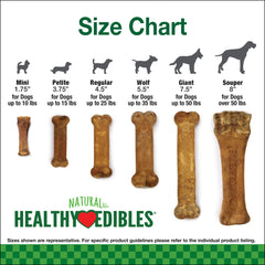 Nylabone Healthy Edibles AllNatural Long Lasting Chew Treats Variety Pack 3 count, Petite Up To 15 lb