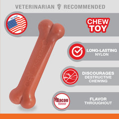 Nylabone Power Chew Dog Toy Bacon 1ea/SMall/Regular - Up To 25 Ibs.