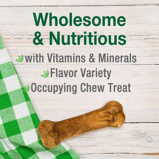 Nylabone Healthy Edibles AllNatural Long Lasting Roast Beef Dog Chew Treats 2 count, Wolf Up To 35 lb