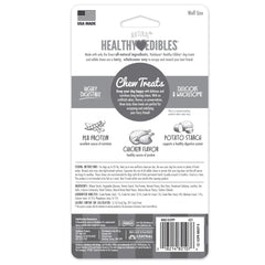 Nylabone Healthy Edibles AllNatural Long Lasting Chicken Dog Chew Treats Chicken, Medium/Wolf Up To 35 Lbs. 2 ct