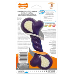 Nylabone Just for Puppies Double Action Bone Puppy Dog Teething Chew Toy Bacon, 1ea/SMall/Regular Up To 25 Ibs. 1 ct