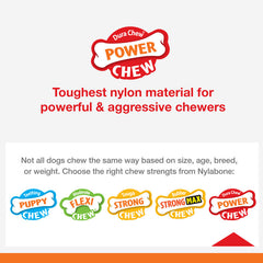 Nylabone Barbell Power Chew Durable Dog Toy Peanut Butter 1ea/Large/Giant - Up To 50 lb