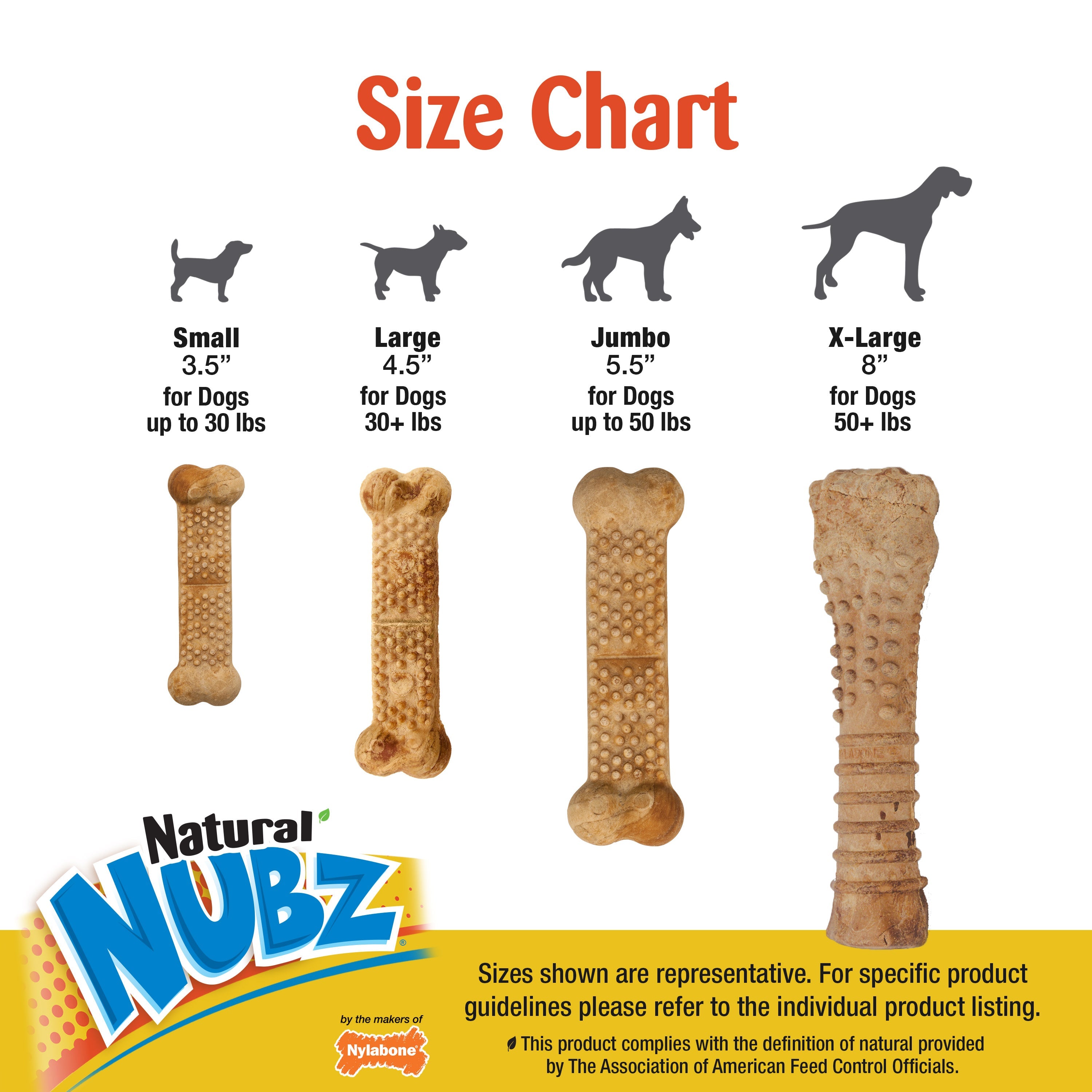 Nylabone Natural Nubz Chicken Dog Treats Chicken, Large 30 Lbs. 2 ct