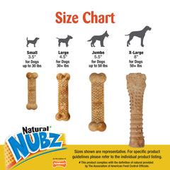Nylabone Natural Nubz Chicken Dog Treats Chicken, Large 30 Lbs. 2 ct