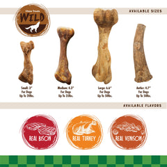 Nylabone Healthy Edibles WILD Natural Long Lasting Bison Dog Chew Treats Bison, SMall/Regular Up To 25 Ibs. 8 ct