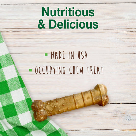 Nylabone Healthy Edibles AllNatural Long Lasting Turkey Apple Dog Chew Treats Turkey Apple, SMall/Regular Up To 25 Ibs. 4 ct