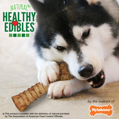 Nylabone Healthy Edibles AllNatural Long Lasting Turkey Apple Dog Chew Treats Turkey Apple, XL/Souper 50 Lbs. 1 ct