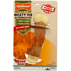 Nylabone Power Chew Marrow Bone Alternative Dog Chew Toy Beef, 1ea/Large/Giant Up To 50 Lbs. 1 ct