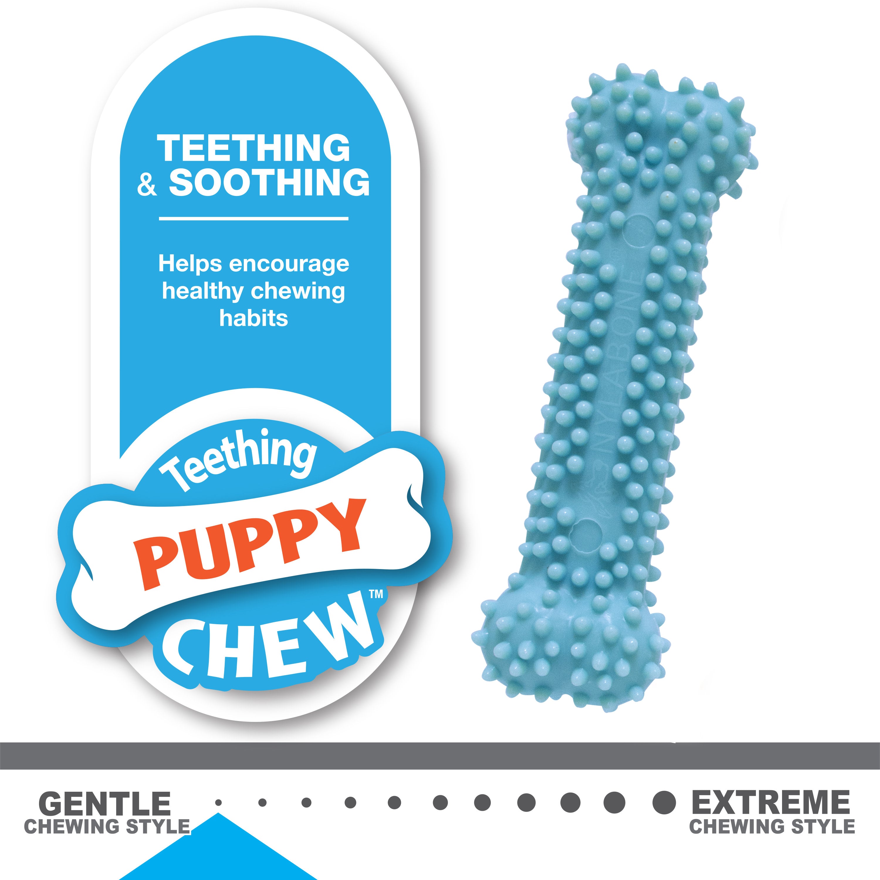Nylabone Puppy Chew Variety Toy Treat Triple Pack 3 count, SMall/Regular Up To 25 Ibs.