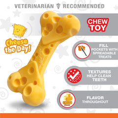 Nylabone Power Chew Cheese Dog Toy Cheese, 1ea/XL/Souper 50 Lbs. 1 ct