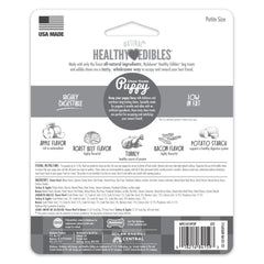 Nylabone Healthy Edibles Puppy Natural Long Lasting Variety Dog Chew Treats Roast Beef, Turkey, Apple, Bacon, XS/Petite Up To 15 Lbs. 3 ct
