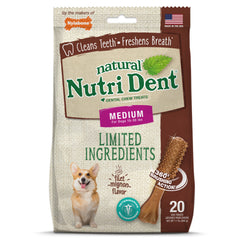 Nylabone Nutri Dent Filet Mignon Dog Dental Chews Filet Mignon Medium - 15 Lbs. To 30 lb (20 ct)