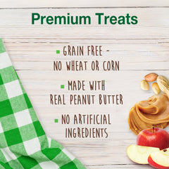 Nylabone Healthy Edibles Biscuits Grain Free Dog Treats Peanut Butter & Apple 1ea/12 oz