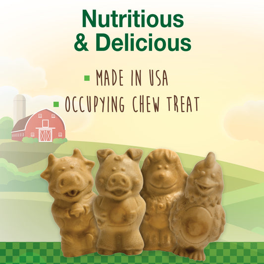 Nylabone Healthy Edibles Puppy AnimalShaped Lamb Apple Dog Chew Treats Lamb Apple, SMall/Regular Up To 25 Ibs. 4 ct