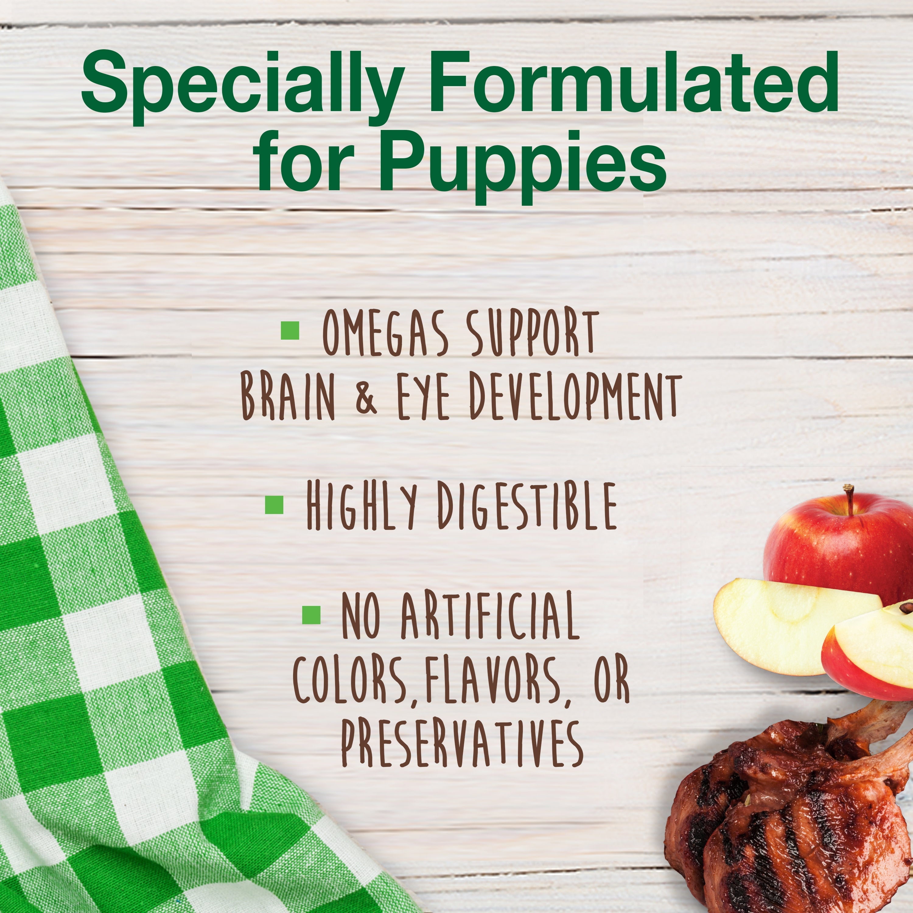 Nylabone Healthy Edibles Puppy AnimalShaped Lamb Apple Dog Chew Treats Lamb Apple, SMall/Regular Up To 25 Ibs. 4 ct