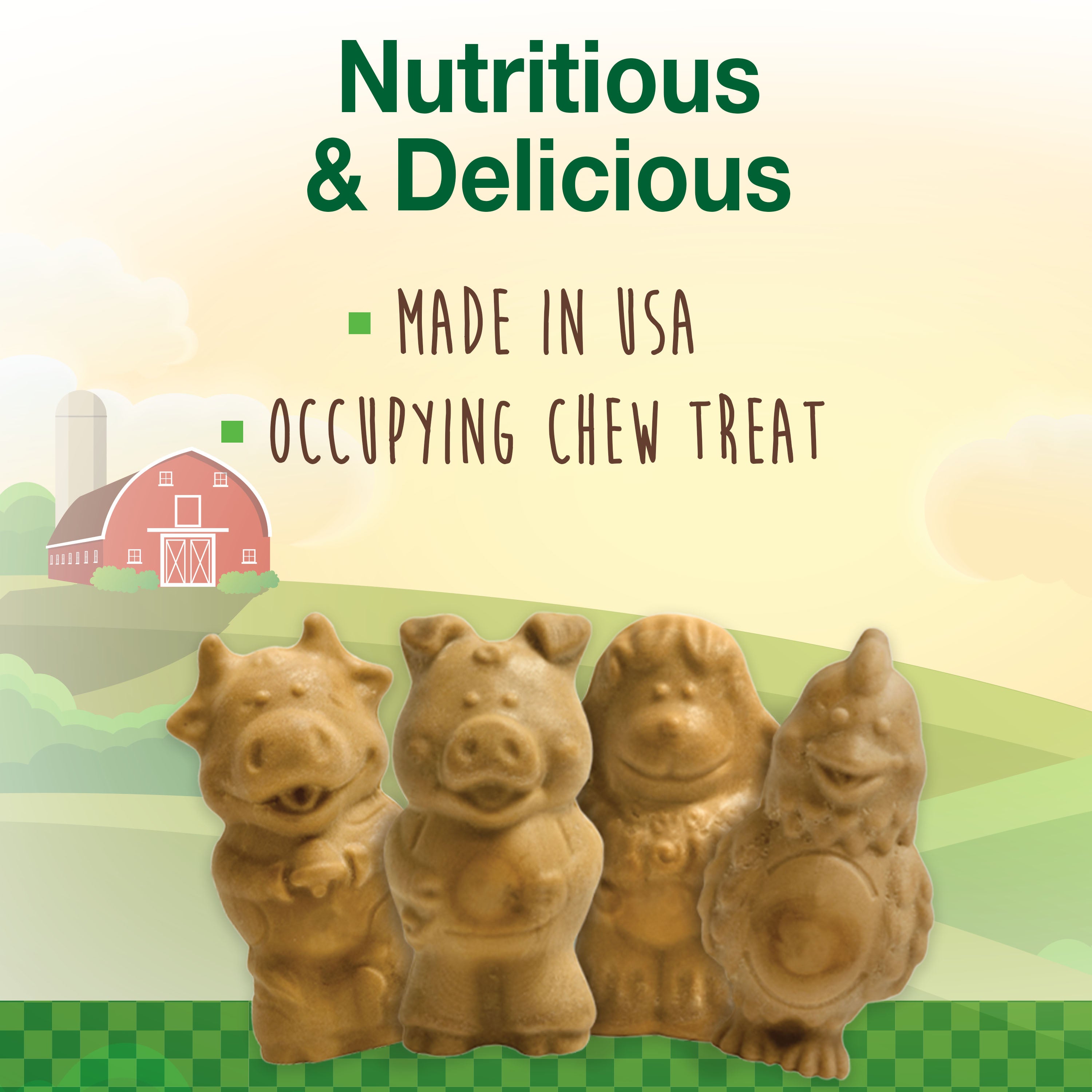 Nylabone Healthy Edibles Puppy AnimalShaped Lamb Apple Dog Chew Treats Lamb Apple, SMall/Regular Up To 25 Ibs. 12 ct