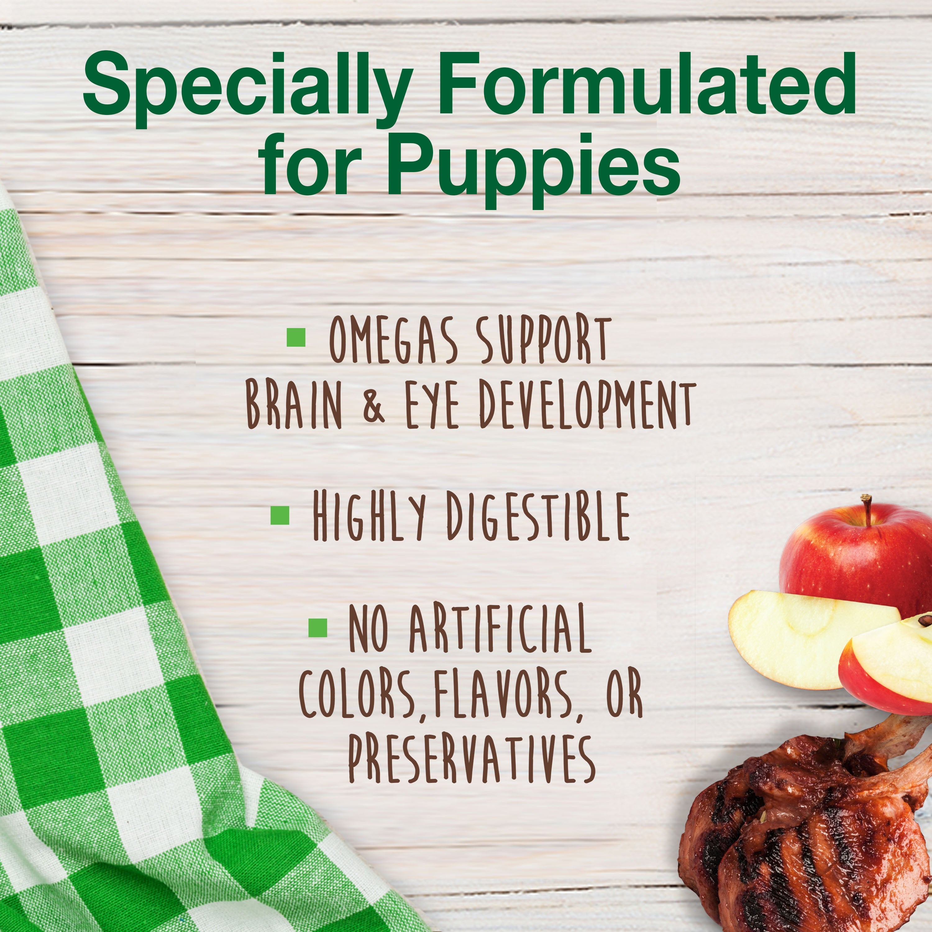 Nylabone Healthy Edibles Puppy AnimalShaped Lamb Apple Dog Chew Treats Lamb Apple, SMall/Regular Up To 25 Ibs. 12 ct
