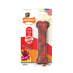 Nylabone Flavor Frenzy Power Chew Durable Dog Chew Toy Beef Jerky, 1ea/Medium/Wolf Up To 35 Lbs. 1 ct