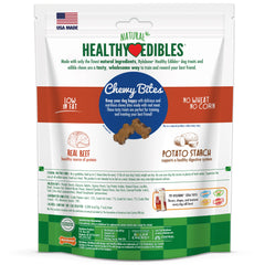 Nylabone Healthy Edibles Chewy Bites Soft Dog Treats Beef Cheese, 6 oz 1 ct