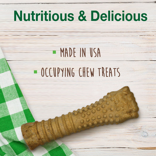 Nylabone Healthy Edibles AllNatural Long Lasting Peanut Butter Dog Chew Treats 1 Count, Peanut Butter, XL/Souper 50 Lbs. 1 ct