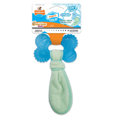 Nylabone Puppy Chew Freezer Dog Toy Teething Chew Chilling Cloth Peanut Butter 1ea/SMall/Regular - Up To 25 Ibs.